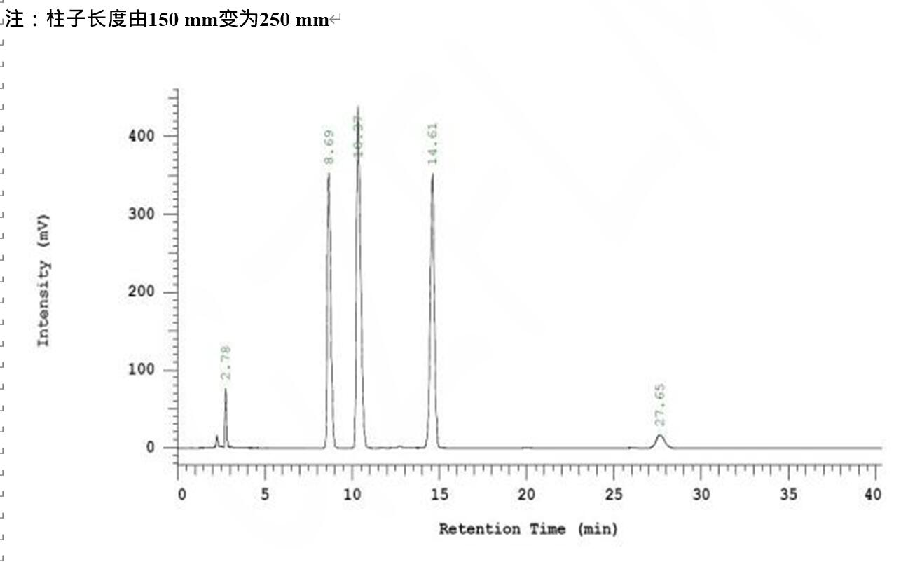 贝托斯汀分析使用的液相色谱柱